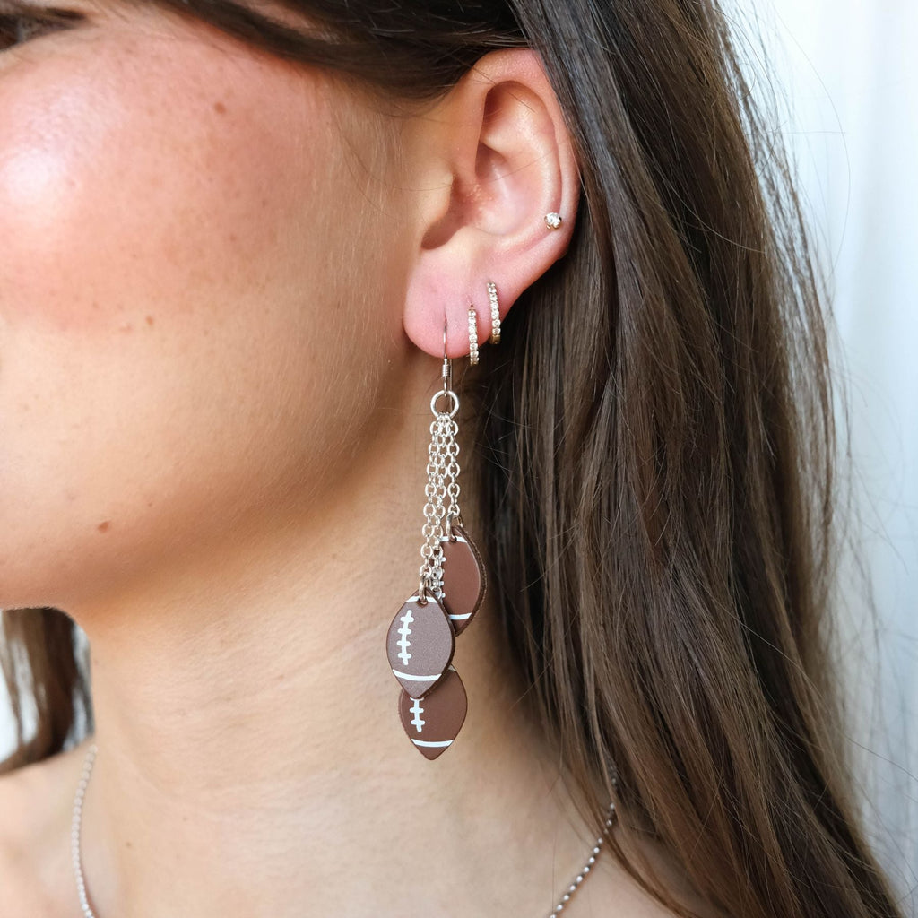 Touchdown Football Earrings
