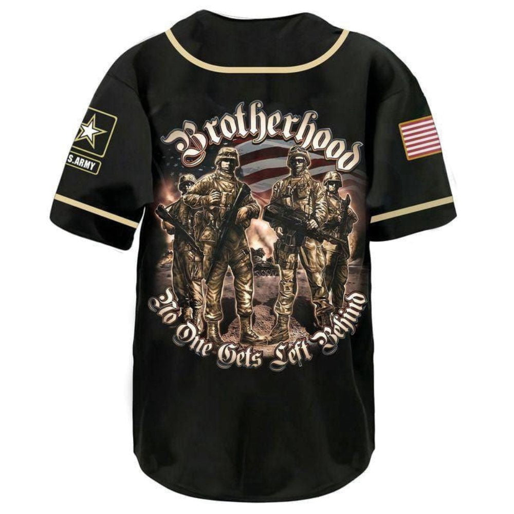 U S Army Brotherhood Baseball Jersey: Patriotic & Stylish Military Apparel - Aopprinter