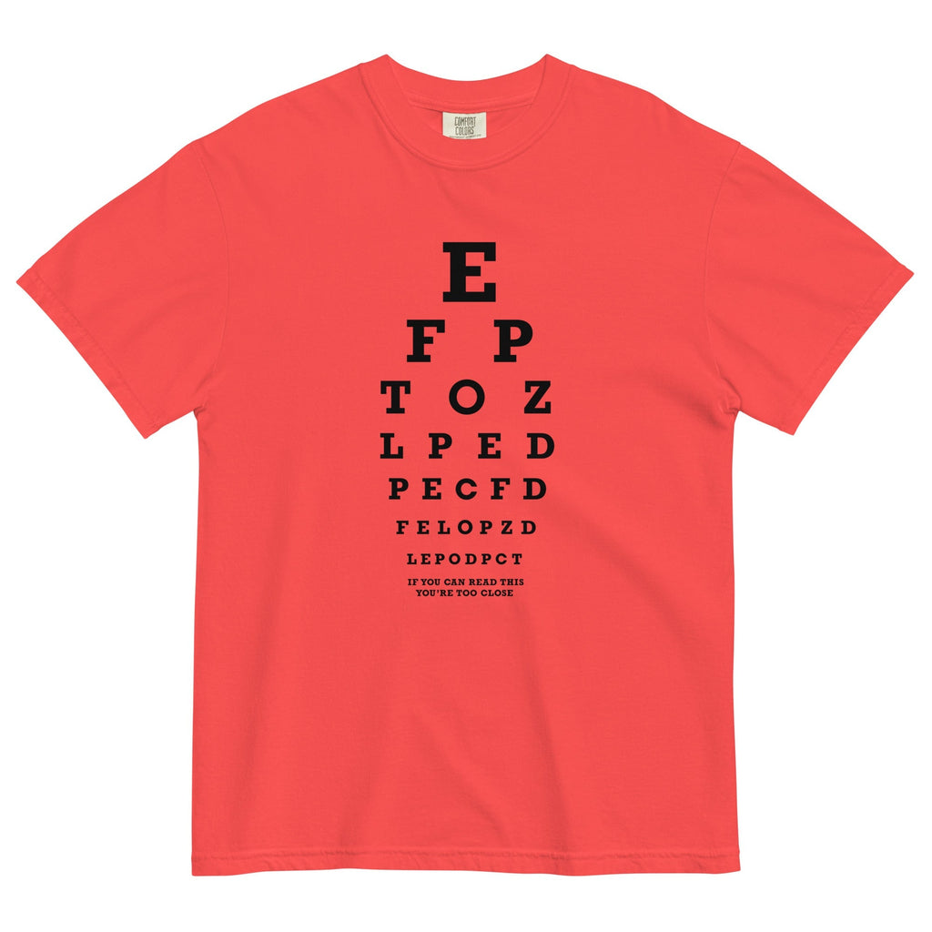 Too Close Eye Chart Men's Relaxed Fit Tee