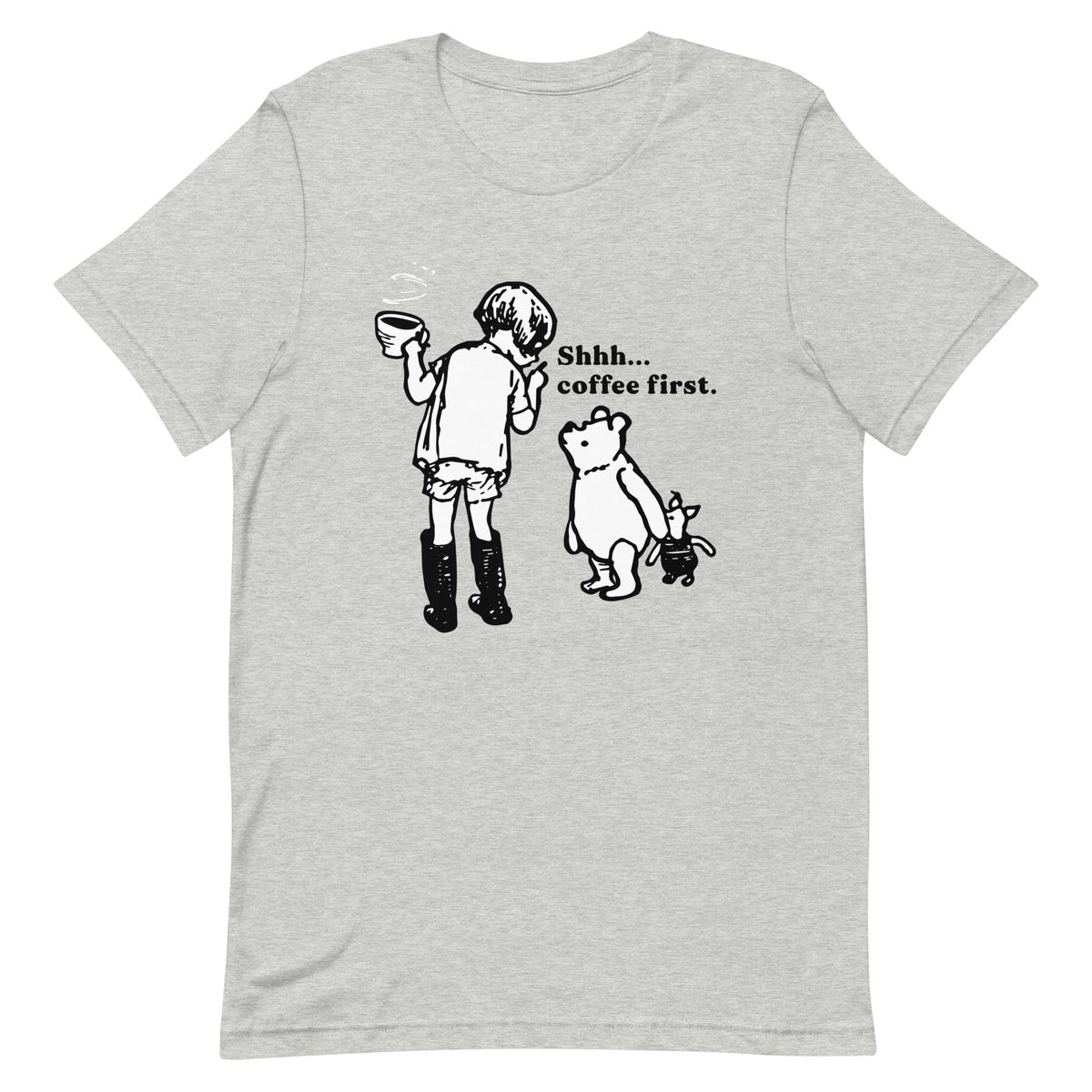 Shhh Coffee First Men's Signature Tee