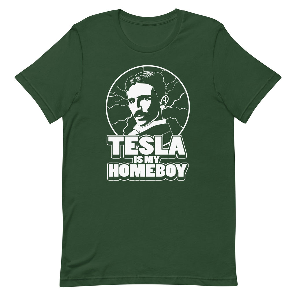 Tesla Is My Homeboy Men's Signature Tee
