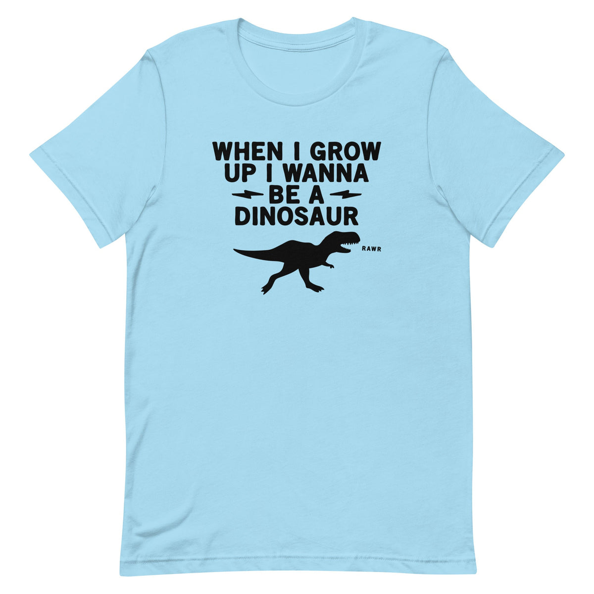 When I Grow Up I Wanna Be A Dinosaur Men's Signature Tee