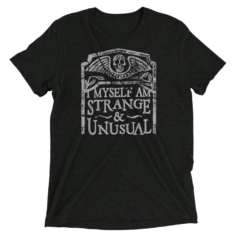 I Myself Am Strange And Unusual Men's Tri-Blend Tee