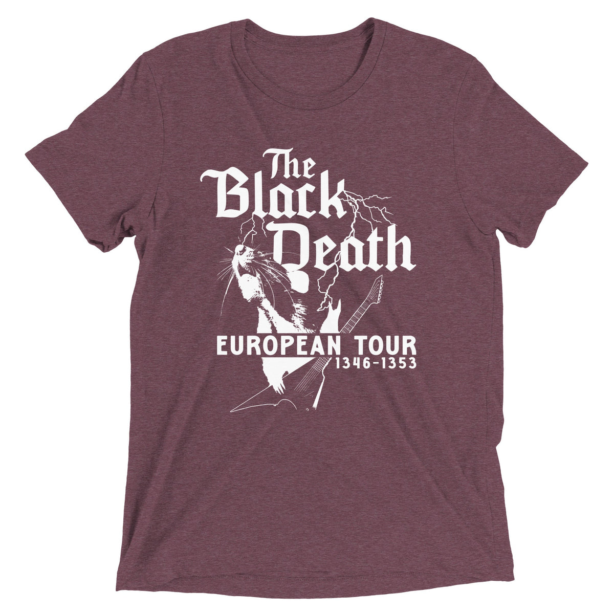 The Black Death European Tour Men's Tri-Blend Tee