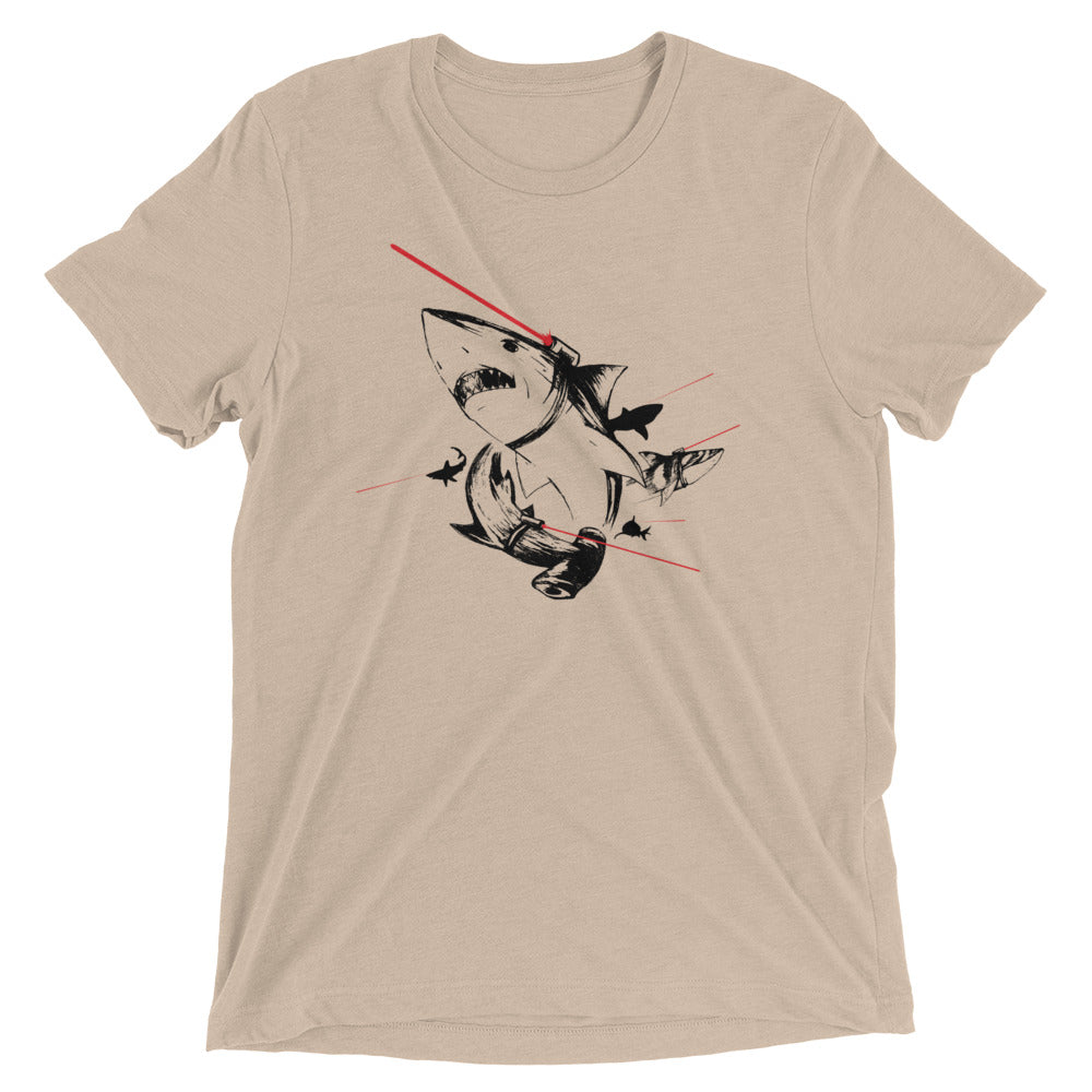 Sharks With Lasers Men's Tri-Blend Tee