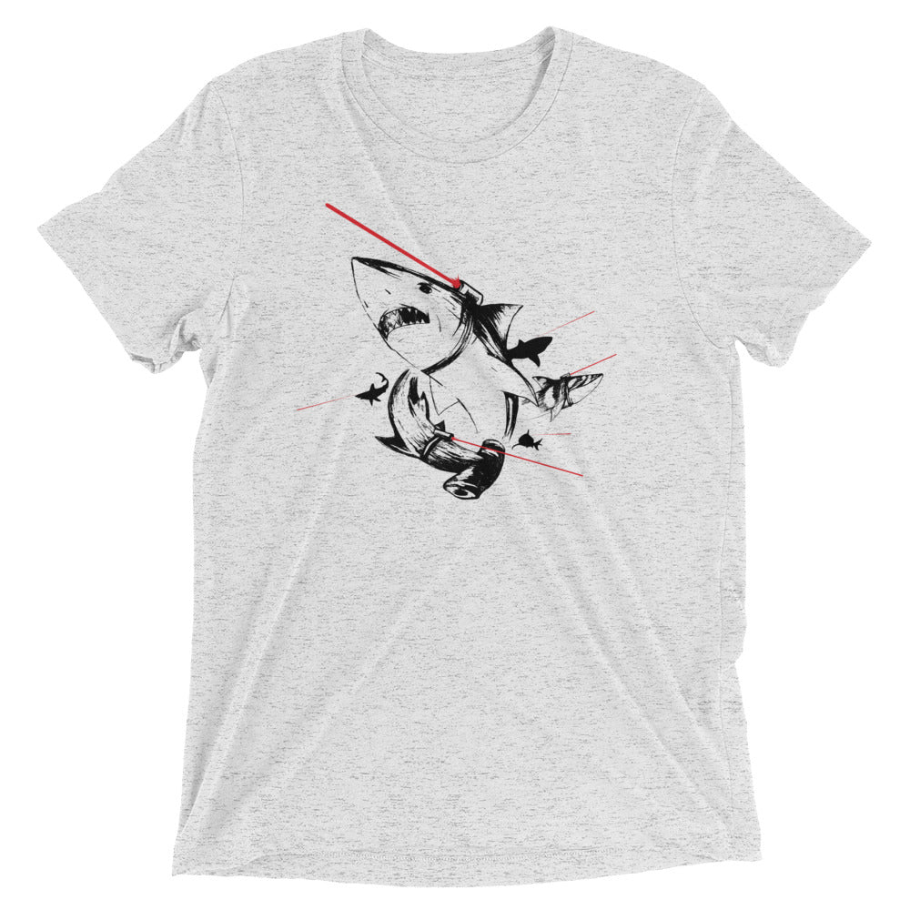 Sharks With Lasers Men's Tri-Blend Tee