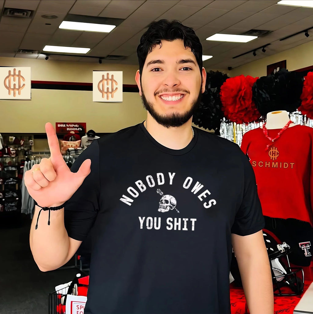 Nobody owes you shit skull vintage shirt
