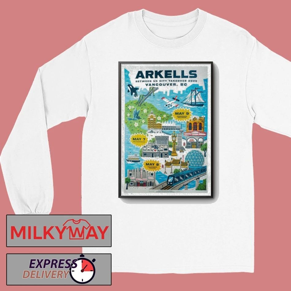 Poster Arkells May 8 2026 Hollywood Theatre TOUR shirt