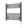 Zennor – Anthracite Electric Towel Rail H600mm x W600mm Curved 200w Standard