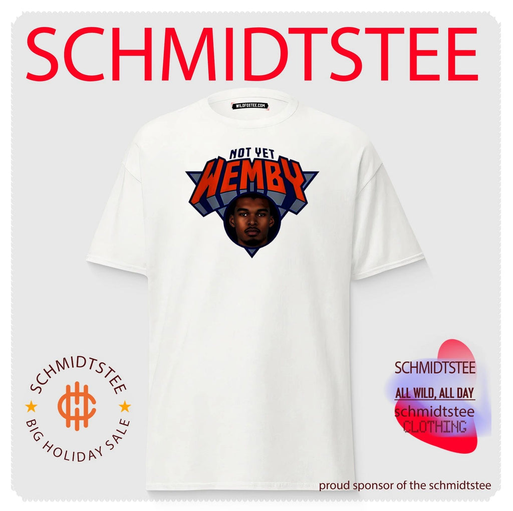 Victor Wembanyama San Antonio Spurs Not Yet Wemby logo parody shirt