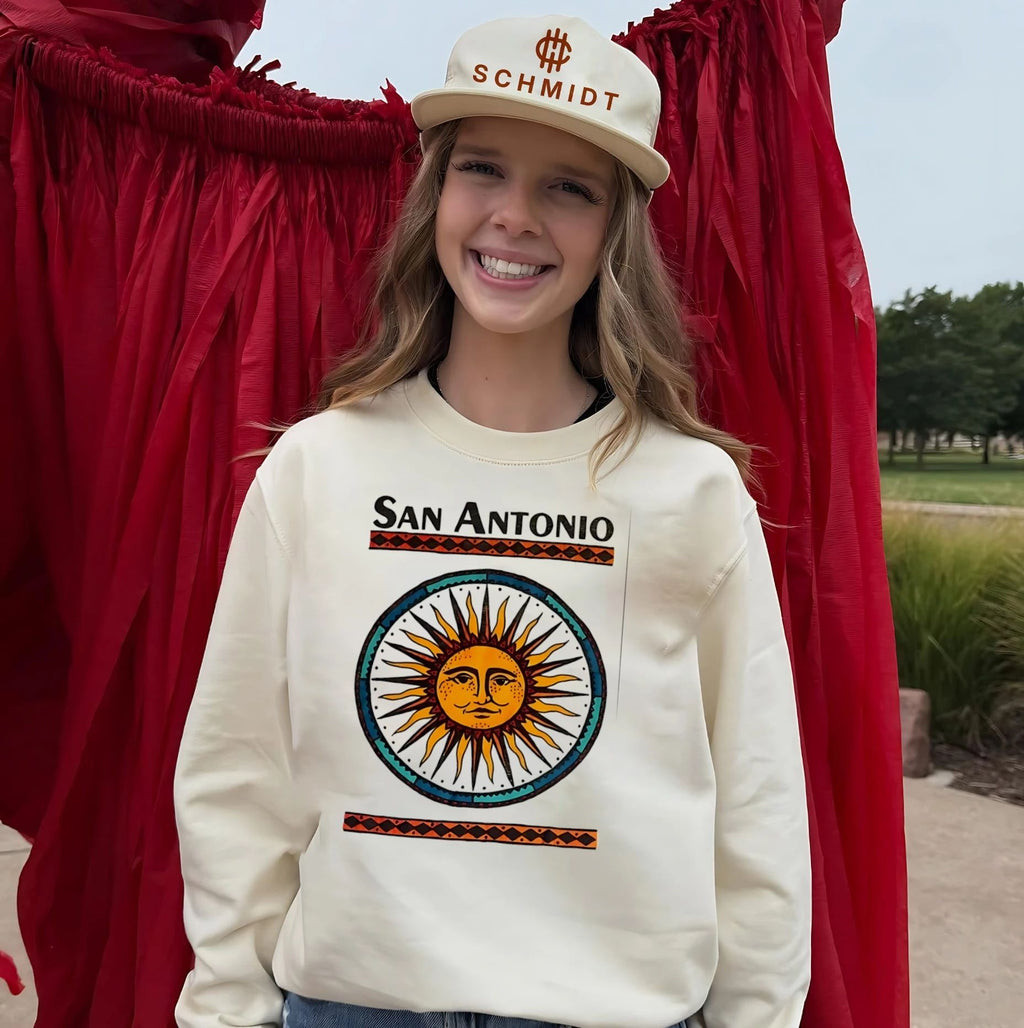 San Antonio sunface graphic shirt