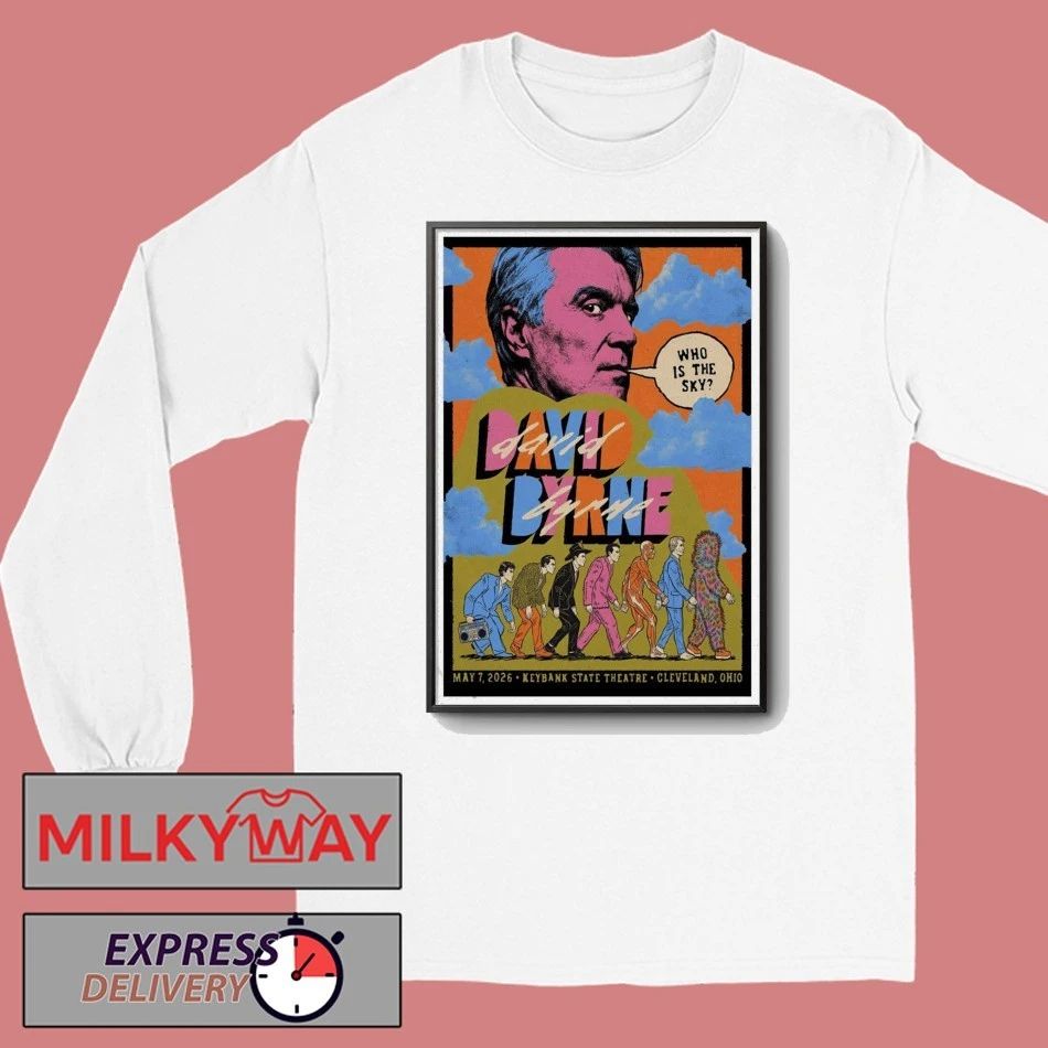 POSTER David Byrne May 9 2026 Cleveland, OH Tour shirt