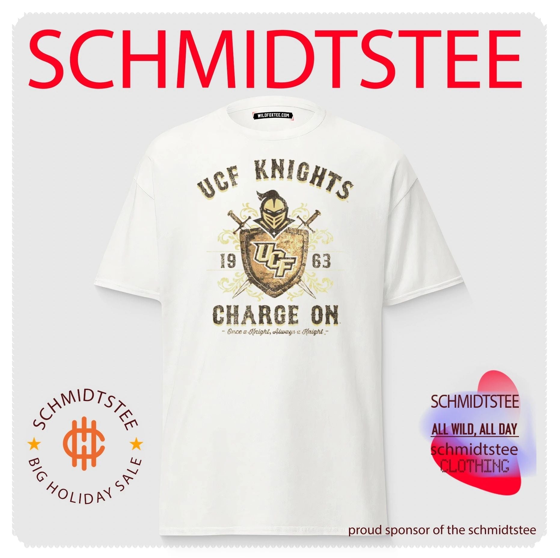 UCF Knights Vintage Charge On 1963 Once a Knight Always a Knight shirt