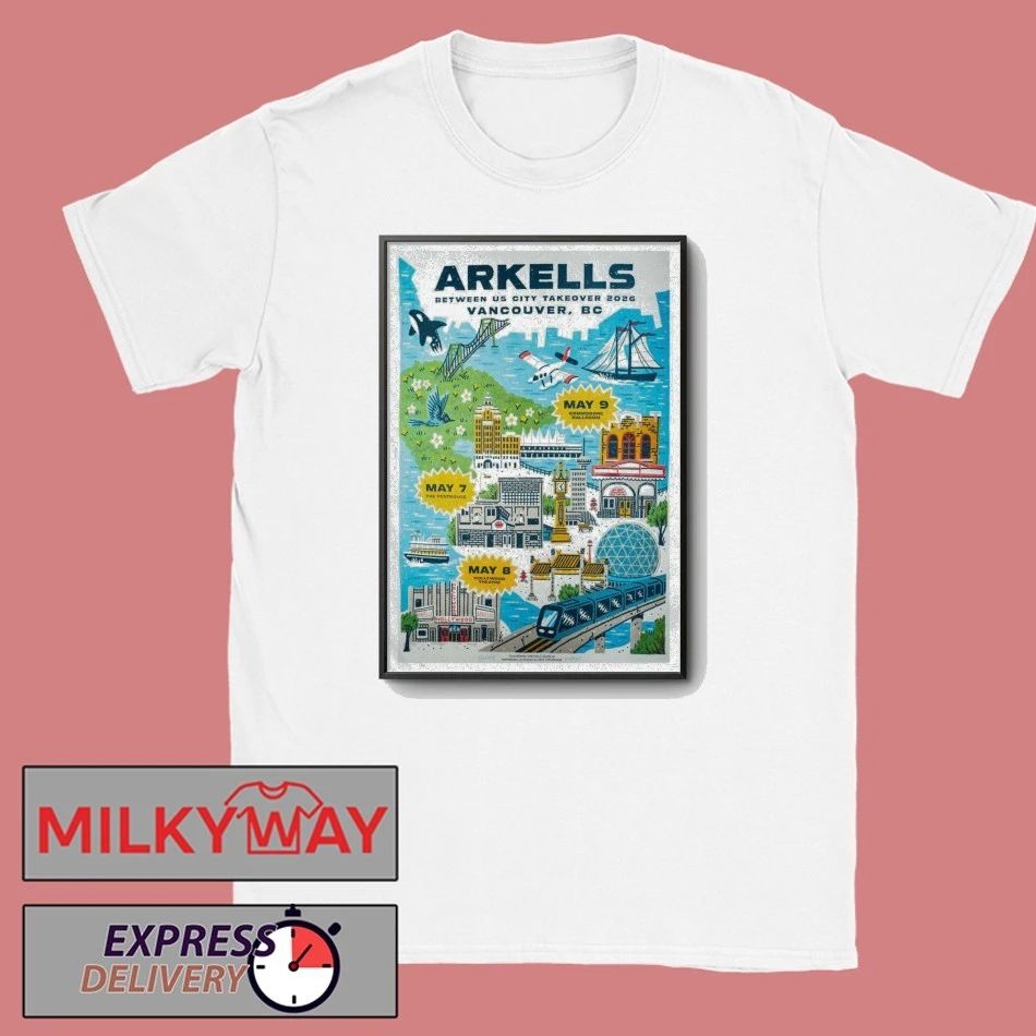 Poster Arkells May 8 2026 Hollywood Theatre TOUR shirt