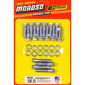 Moroso 38420 Intake Manifold Bolt Kit, Big Block Chevy, 3/8 In.-16 X 1.250 In & 1.750In, 12Pt. Head, Zinc Plated