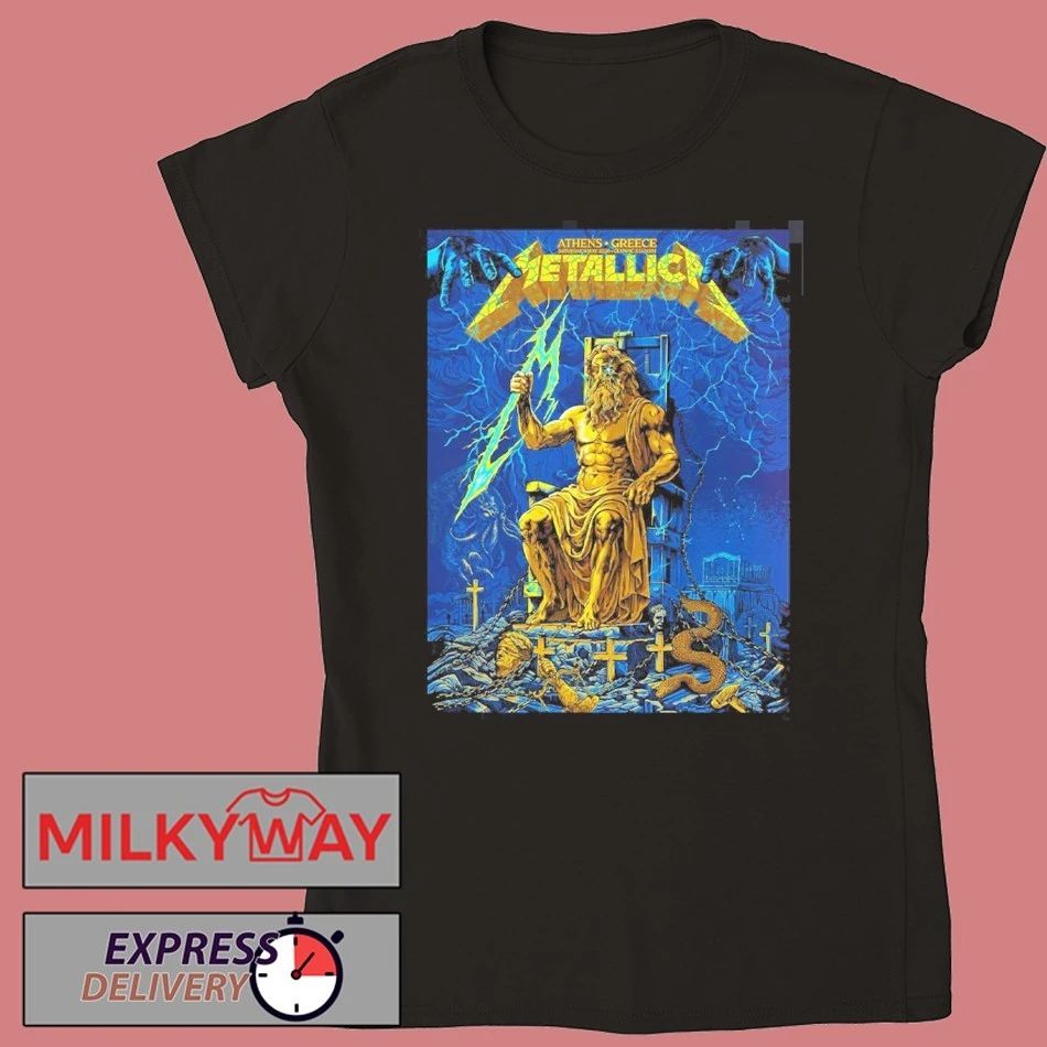 Metallica M72 Athens Greece 2026 Limited Edition Show Poster At Olympic Stadium On 9 May 2026 Zeus The King Of Gods T-Shirt