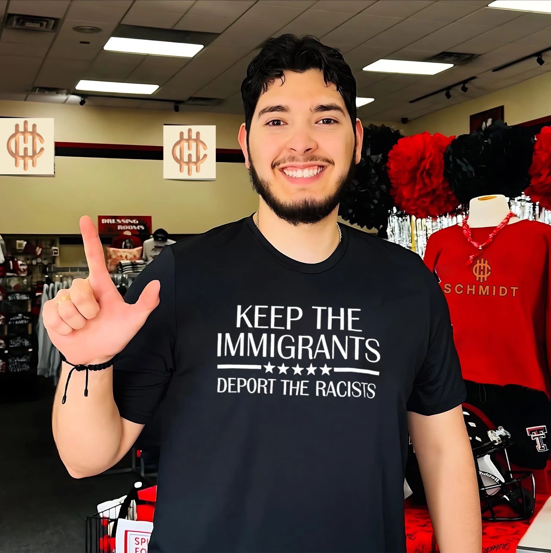 Keep the immigrants deport te racists shirt