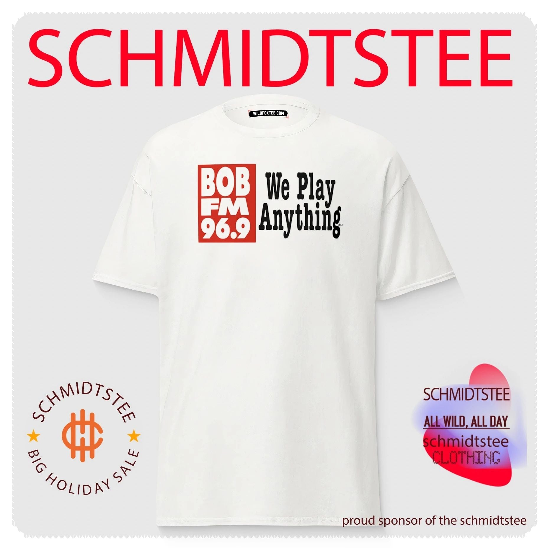 Bob FM 969 We Play Anything radio station shirt