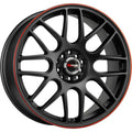 Drag Wheels DR34 Flat Black w/ Red Lip Stripe 18×8.5 | 5×100/5×114.3 (DR341885053773BFR1)