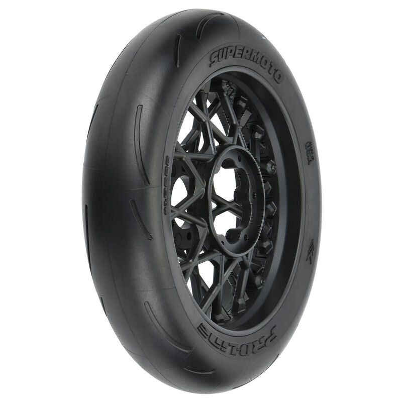 Pro-Line 1/4 Supermoto S3 Motorcycle Front Tire MTD Black (1) for Promoto-MX/SM