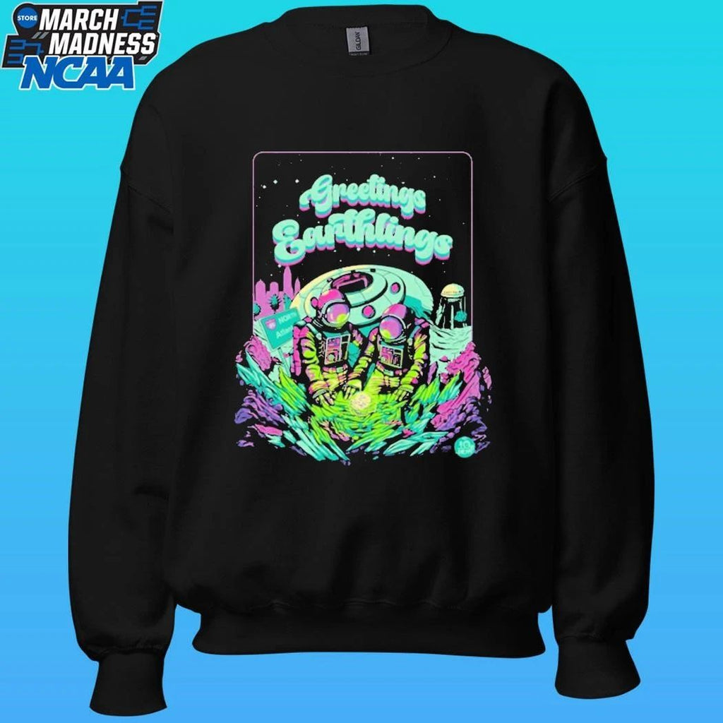 Greetings Earthlings Ufo Space Shirt
