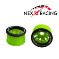 Nexx Racing JUD threaded carbon-fiber reinforced EVO Flanged Rear Wheels (2) pcs for Mini-Z (GREEN)