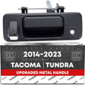 Tailgate Handle Assembly, Upgraded Metal – Compatible with 2014-2022 Toyota Tacoma, Toyota Tundra – Liftgate Latch Assembly, Textured Black – W/Camera Hole, LED Hole – OEM 69090-0C090-Metal, 97982 – Texture Tailgate Handle