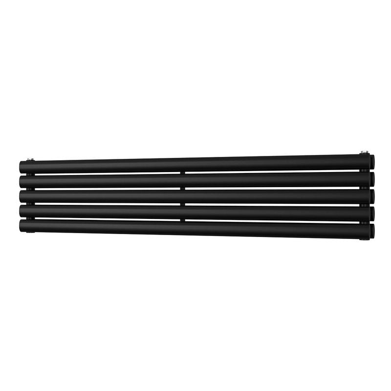 Omeara Axis – Black Horizontal Radiator H290mm x W1400mm Double Panel