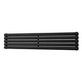 Omeara Axis – Black Horizontal Radiator H290mm x W1400mm Double Panel