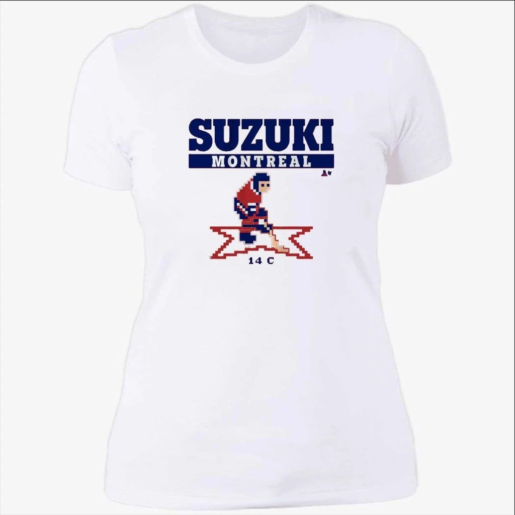 Nick Suzuki Retro Hockey Montreal T-Shirt