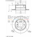 Bremtec Euro-Line Disc Brake Rotor (Single) 271.80mm BDR13270EL