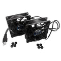 Coolerguys Dual 80x80x25mm USB Fans with Grills CG8025L05B2-U