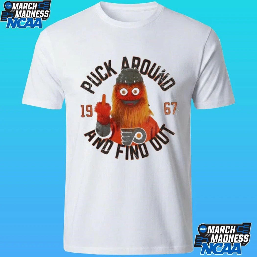 Gritty Middle Finger Puck Around And Find Out Philadelphia Flyers Hockey 1967 1 Shirt
