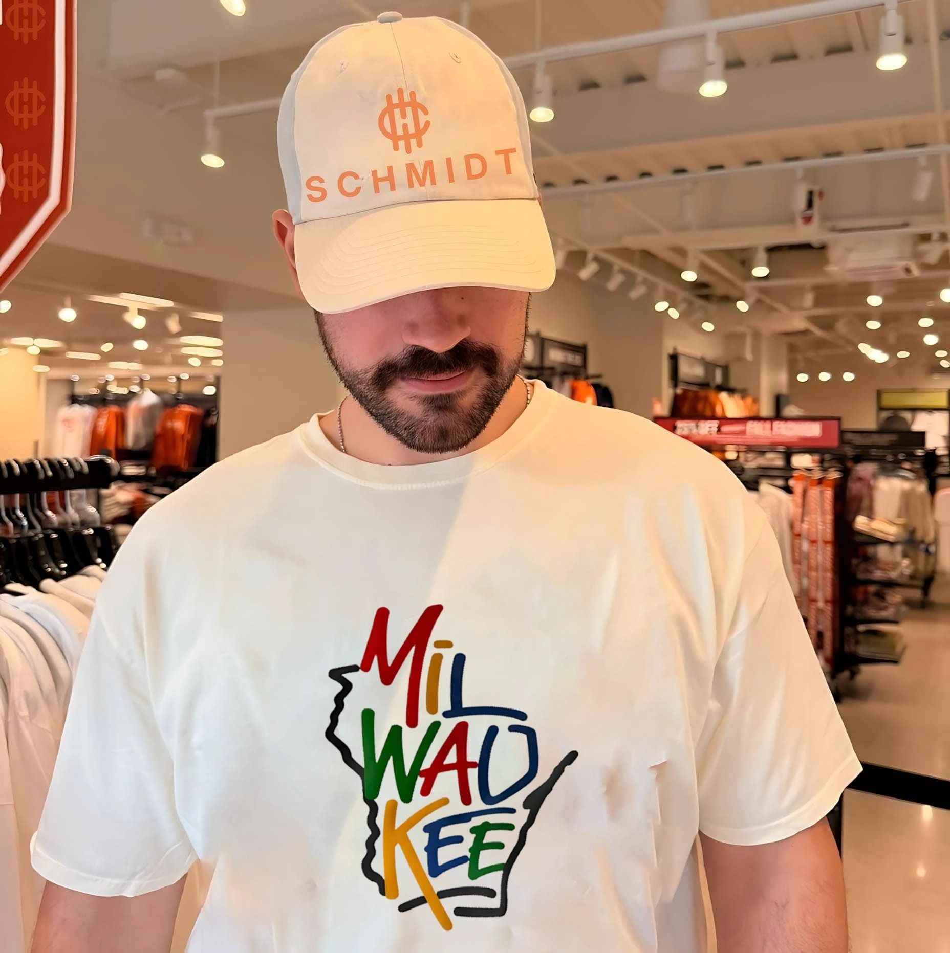 Milwaukee Wisconsin State Outline Typography shirt