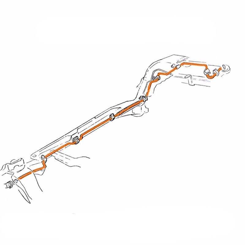 1959 Buick LeSabre/Invicta 123.0″ WB Main Fuel Line 1pc, OE Steel