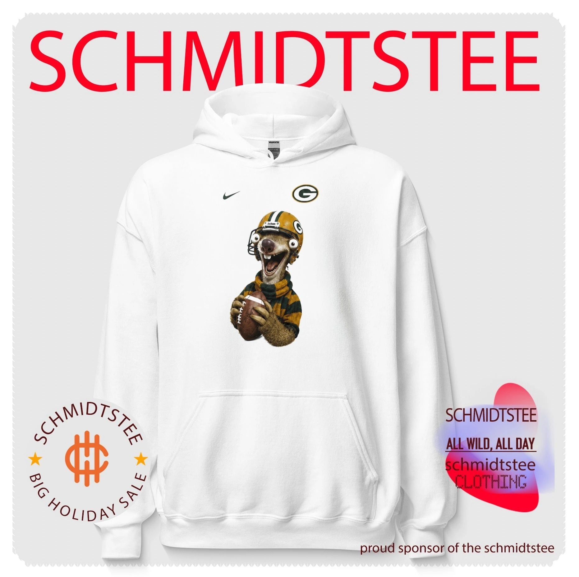 Sid the Sloth Green Bay Packers IceTeam shirt