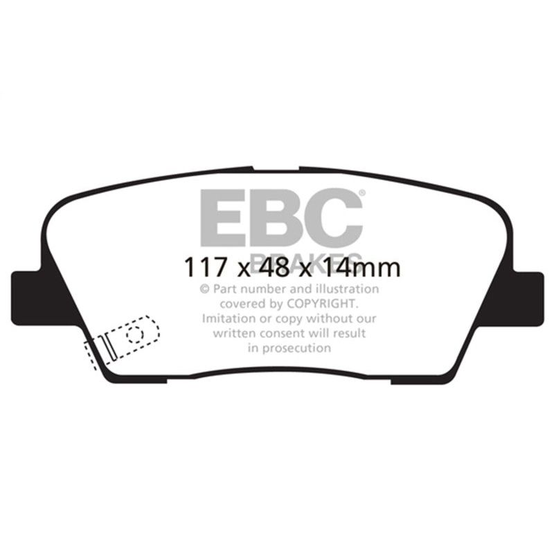 EBC 11+ Hyundai Equus 4.6 Greenstuff Rear Brake Pads