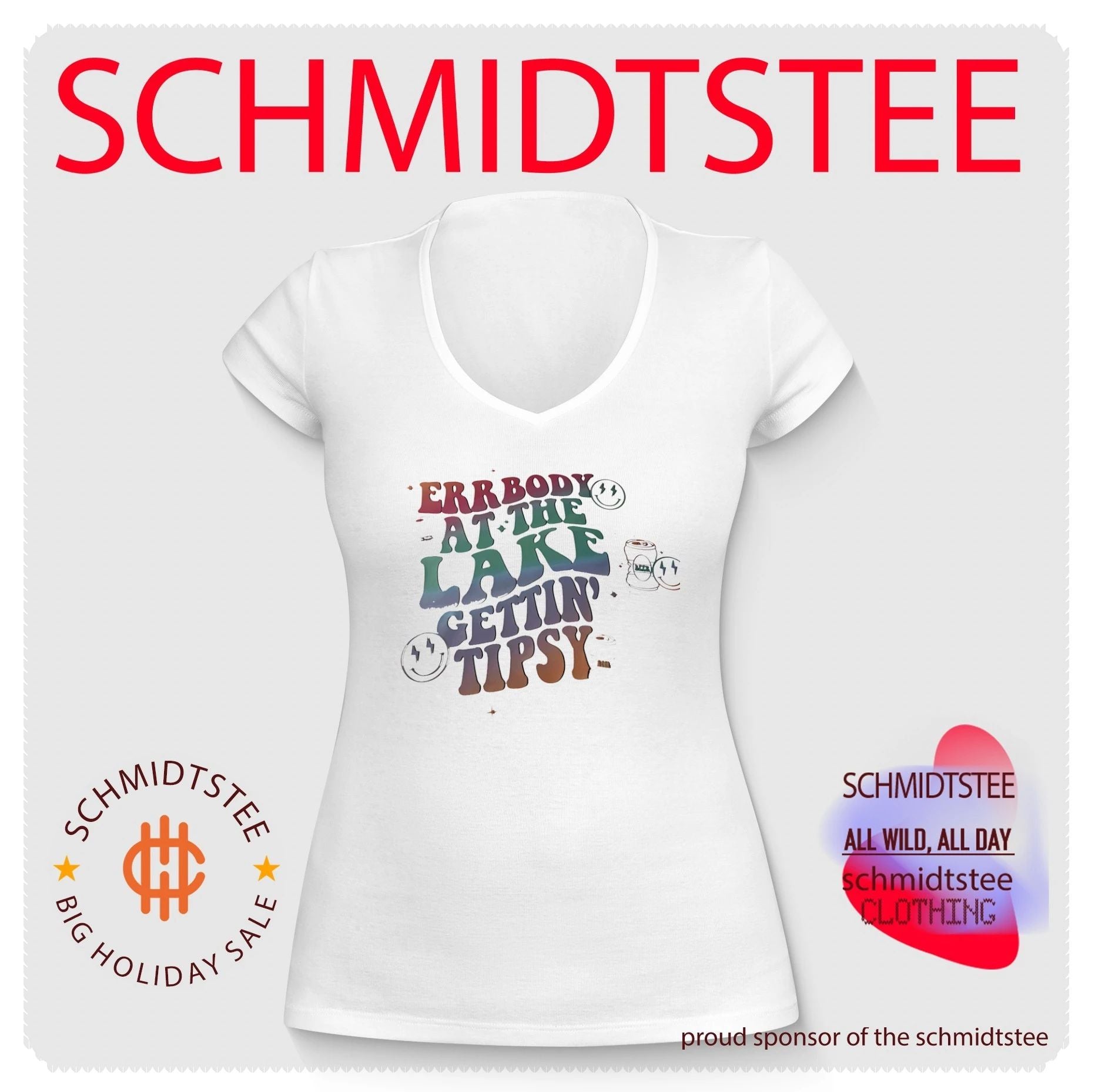 Errbody at the Lake Gettin’ Tipsy summer drinking shirt