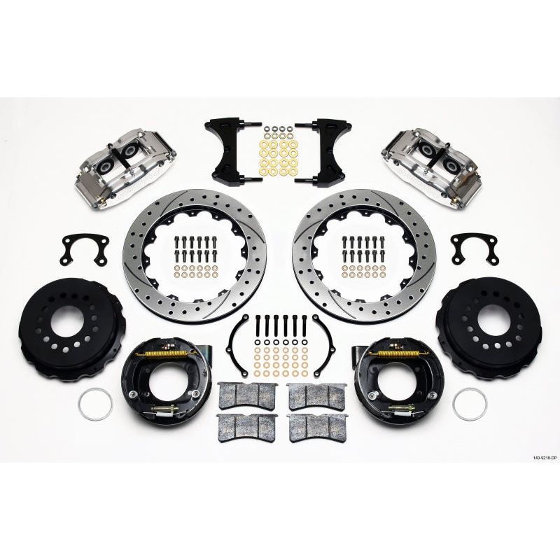 Wilwood Narrow Superlite 4R Rear P-Brk Kit 12.88in Drill Polish Big Ford New Style 2.36in Offset