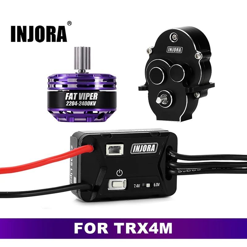 INJORA MBL32 G2 Waterproof Brushless ESC & 2204 Fat Viper Motor for 1/18 TRX4M