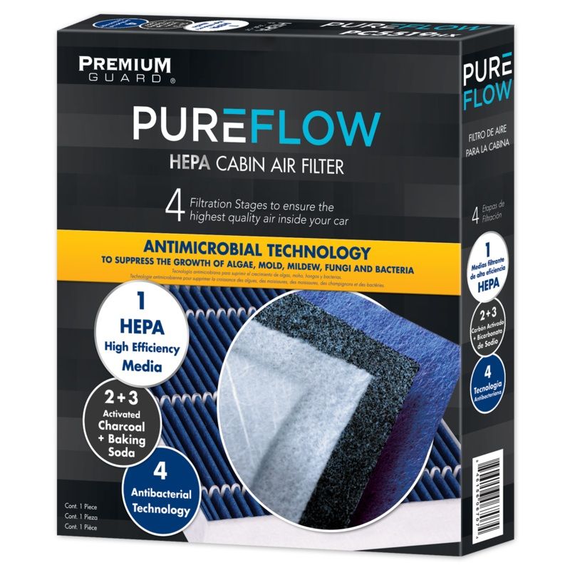 PUREFLOW 2027 Toyota Camry Cabin Air Filter with HEPA and Antibacterial Technology, PC99237HX