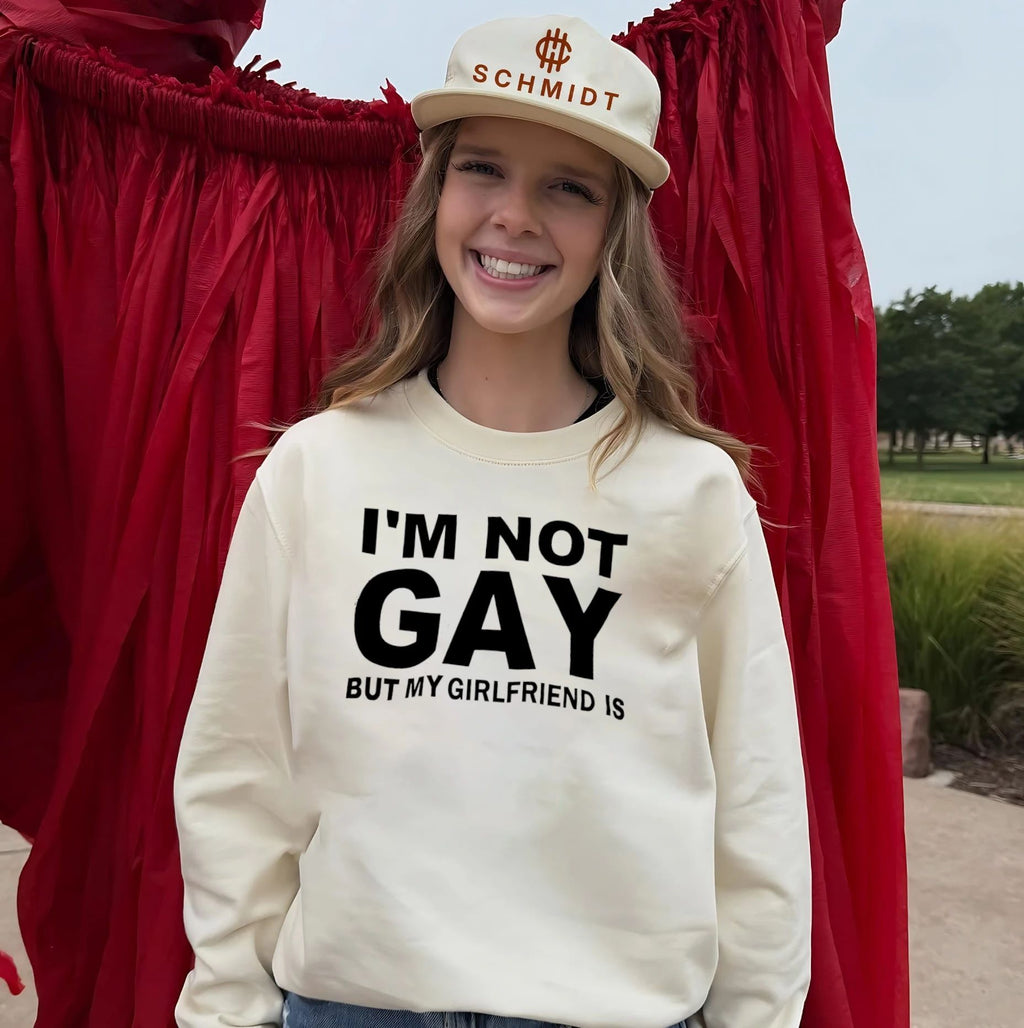 I’m Not Gay but My Girlfriend Is slogan shirt