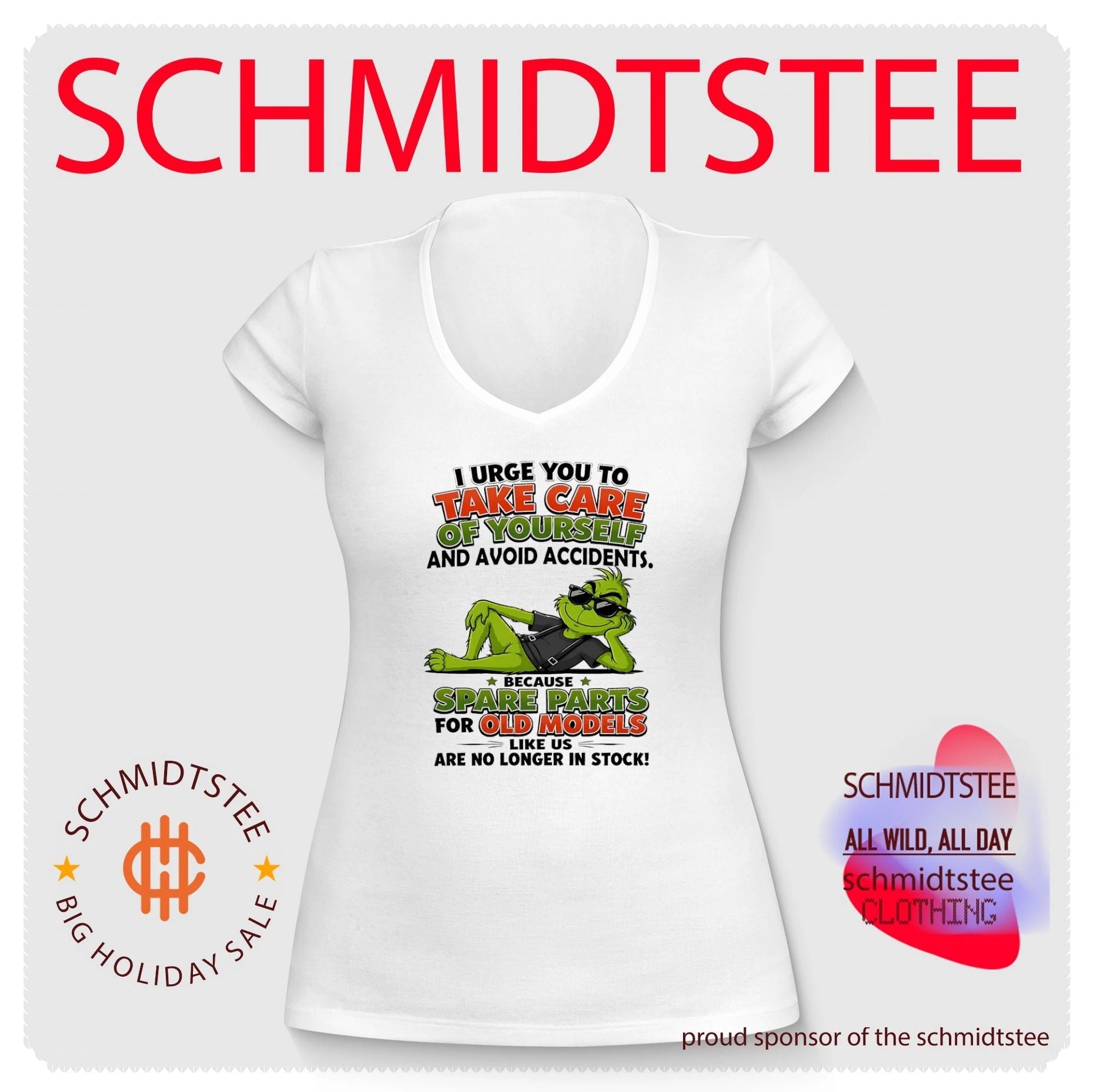 Grinch I urge you to take care of yourself and avoid accidents shirt