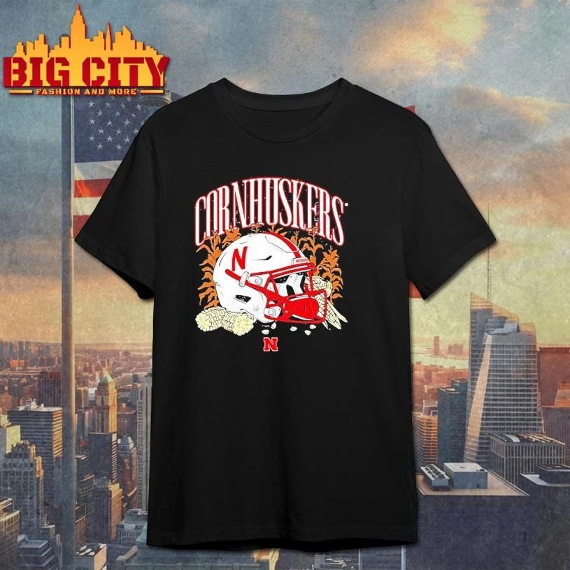 Premium Ncaa Football Nebraska Cornhuskers Vintage Helmet Shirt