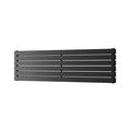 Typhoon Axis – Black Horizontal Radiator H408mm x W1400mm Double Panel