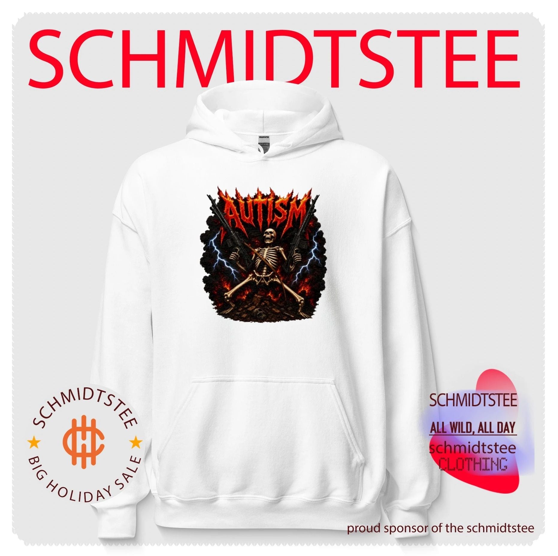 Autism Skeleton with Assault Rifles Heavy Metal Style shirt