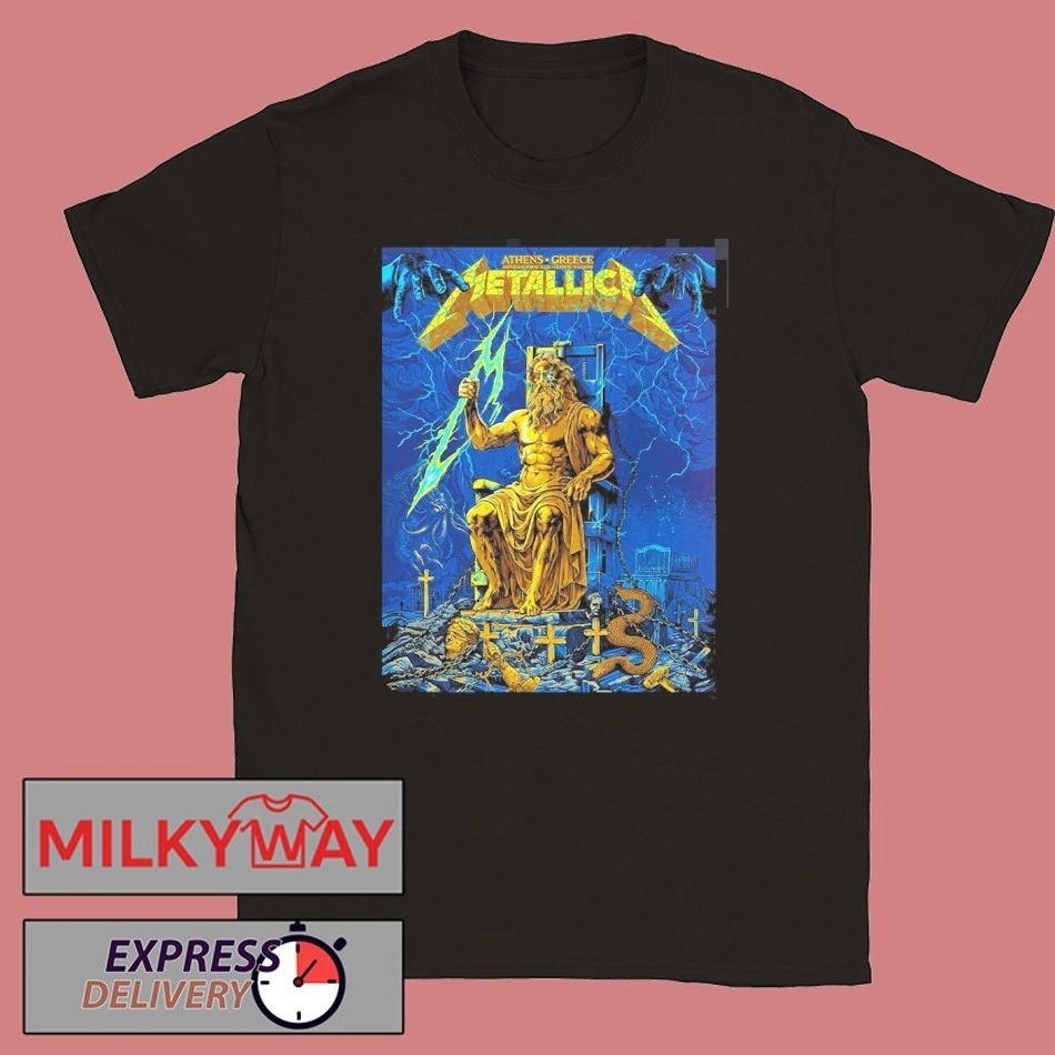 Metallica M72 Athens Greece 2026 Limited Edition Show Poster At Olympic Stadium On 9 May 2026 Zeus The King Of Gods T-Shirt