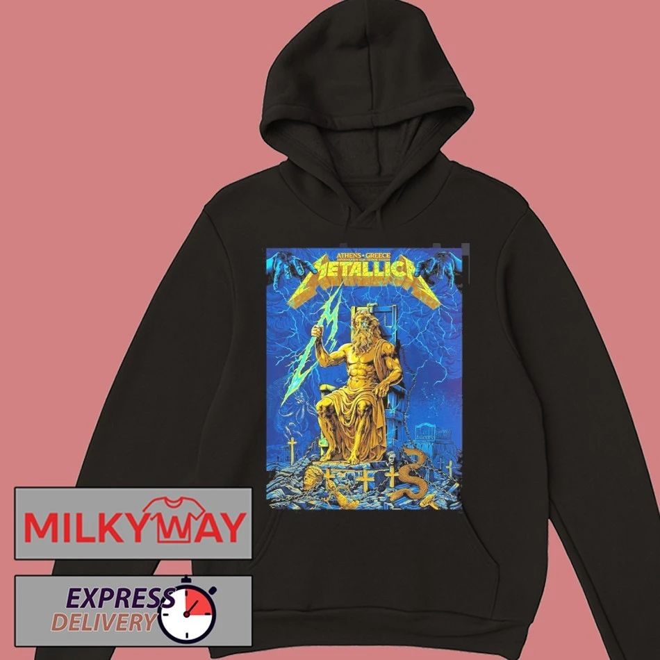 Metallica M72 Athens Greece 2026 Limited Edition Show Poster At Olympic Stadium On 9 May 2026 Zeus The King Of Gods T-Shirt