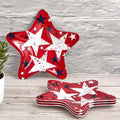 Americana Patriotic Melamine Appetizer Plates – Set of 4