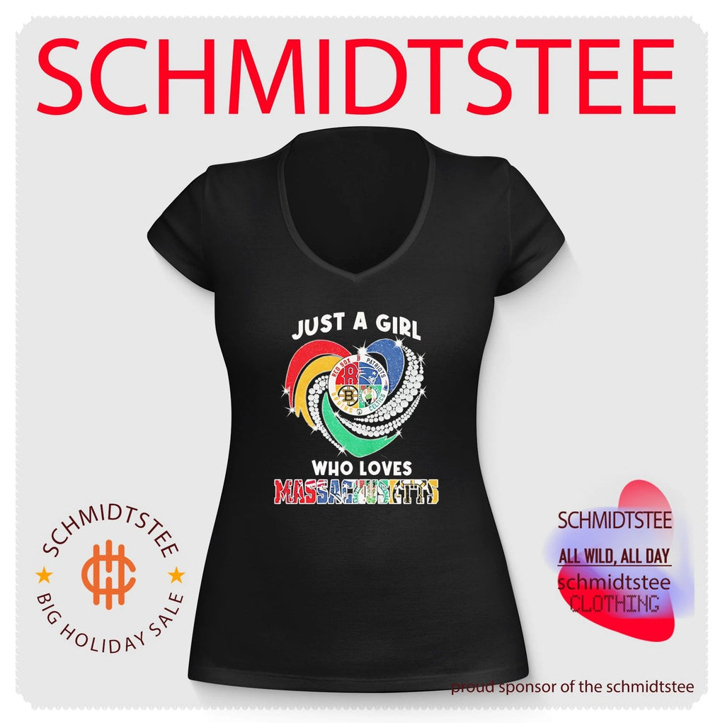 Just a girl who loves Massachusetts Boston sports teams logo shirt